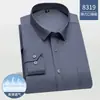 Camisa de trabajo para hombre de manga larga, elástica, de fibra de bambú, para las cuatro estaciones, con bolsillos, modelo 233