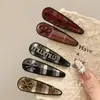 Clip de pato de aleación de alta calidad con letra de diamante para flequillo de chica Ins, accesorio para el cabello