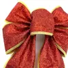 Natal Laço Rosa Completo Decoração Árvore de Natal Pendente Pendurado Laço Borda Dourada Acessórios