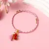 Pulsera Tejida de Cuerda de Cinco Colores del Festival del Bote del Dragón con Nudo de Flor de Durazno, Pulsera Semi-Terminada Hecha a Mano DIY para Niños, Venta al por Mayor de Regalos