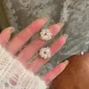 Brincos florais frescos estilo floresta para mulheres, estilo férias na praia primavera/verão, moda dopamina, brincos de tarraxa elegantes e bonitos
