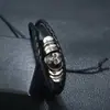 Set de Pulseras de Cuero Estilo Punk Multicapa Transfronterizo Europeo y Americano, Accesorios de Pulsera Gótica con Remaches Hip-Hop Personalizados para Hombre