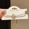Pulsera Súper Brillante de Estilo Lujo Ligero con Flor de Trébol de Circonita, Pulsera Dulce Exquisita y Única con un Estilo de Nicho y Encanto Versátil