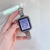 Adecuado para correa de reloj iwatch de metal con diamantes completos, cabeza de calva fina, fragancia pequeña, generación apple watch 7s8 se