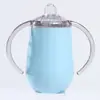 Criativa 12oz Aço Inoxidável 304 Alça Binaural Casca de Ovo Caneca de Escritório Portátil Caneca Térmica Atacado Transfronteiriço