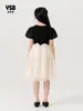 Ropa Infantil Yingsibo Verano Nuevo Estilo Vestido Princesa Manga Abullonada Estilo Hepburn Vestido Infantil Vestido Niñas