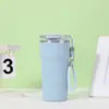 Nova Caneca Térmica Listrada de Aço Inoxidável 316, Grande Capacidade, Caneca de Café Estilosa, Copo Portátil para Viagem ao Ar Livre com Alça