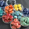 Cuentas Sueltas de Cerámica con Borde de Abanico Retro de Colores Paquete de Materiales Caseros para Estudiantes Cuentas de Concha con Agujero Grande Accesorios para Collares de Mano