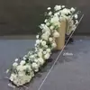 Mesa de Cascada Flores Boda Rosas Artificiales Hotel Mesa de Compromiso Flores Falsas Decoraciones de Lugar de Boda Decoración de Cumpleaños Flores