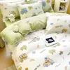 Funda Nórdica Infantil de Dibujos Animados 100% Algodón Pieza Única 120x150x200 Algodón Puro Sábana Funda Nórdica para Bebé Jardín de Infancia Niños Niños