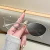 Nuevo Modelo de Armazón de Gafas Similar a los de Xiaohongshu, Poligonal, Ultraligero, Anti-Luz Azul, Fotocromático, Gafas Sin Graduación