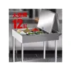 Carrito de Condimentos de Acero Inoxidable Cocina Sazonador Restaurante Hotel Carrito Móvil para Comer Carrito de Empuje Manual Carrito Pequeño de Condimentos Comercial
