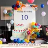 Decoración de Escena de Cumpleaños Temática Dopamina Niño Niña de 10 Años Fiesta de 10º Cumpleaños Telón de Fondo Atmósfera Tablero de KT