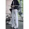 Calças casuais de softshell elásticas, resistentes à água, à prova de vento e à prova de choque, marca americana de moda de rua, corte reto e solto, calças compridas para esportes ao ar livre, calças masculinas de outono