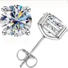 Pendientes Clásicos Europeos y Americanos de Cuatro Garras con Circonita, Modelo Nuevo de Venta Caliente Transfronteriza 'Wish', Pendientes Brillantes de Diamante, Pendientes Clásicos de Moda Personalizados