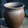 Vasos de Cerâmica para Horta sem Esmalte, Vasos Extra Grandes para Plantio de Árvores em Varandas, Caixas Quadradas de Cerâmica Escovada para Plantio de Vegetais