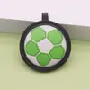 Llaveros creativos de cuero PU multicolor para baloncesto, fútbol, béisbol, tenis, colgantes de llave deportivos al por mayor