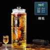 Garrafa de Infusão de Álcool de Vidro com Torneira 5 Jin 10 Jin Selada Jarra de Vinho Espessa Doméstica Garrafa Especial para Infusão de Ginseng