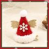 Sombrero de lentejuelas de felpa navideño horquilla sombrero navideño para niños accesorios para el cabello adorno para la cabeza de fiesta para disfraz de vacaciones pinza para el cabello de fiesta