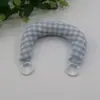 Ins Estilo Japonés y Coreano Cuadros Tela Hecha a Mano Forma de C Accesorio para Muñeca Correa de Agarre Anti-Pérdida Funda para Teléfono Correa de Cuello