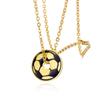 Collar con colgante de fútbol de acero de titanio para hombre, moda coreana, pegamento para fútbol, joyería de acero inoxidable, fundición al por mayor