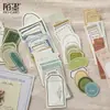 Paquete de Materiales de la Serie Colección de Notas Adhesivas Momo: Papel de Fondo para Collage DIY de Diario Retro, 100 Hojas, 6 Diseños