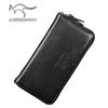 Jusen Kangaroo Nova Bolsa de Mão Masculina Bolsa de Fecho Bolsa de Fecho PU Casual Carteira