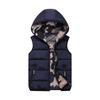 Suprimento Transfronteiriço Moda Outono e Inverno Novo Colete de Algodão Acolchoado Quente Reversível com Capuz para Crianças de Porte Médio e Grande Pronto para Venda