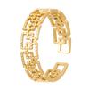 Anillo redondo de textura cóncava-convexa con diseño de nicho INS para damas, moda, temperamento, oro de 18 quilates, atmósfera europea y estadounidense, venta al por mayor.