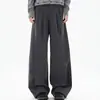 Pantalones rectos de rayas estilo americano, fluidos, para hombre, pantalones casuales versátiles de botones largos vintage con un aire de "dinero viejo", adecuados para parejas