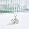 Collar de Plata de Ley s925 Moda Coreana Collar de Perlas de Concha Cadena para Clavícula para Mujer Elegante Versátil Joyería de Plata de Ley