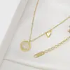 Moda estilo coreano corrente de clavícula de amor banhada a ouro real feminina design de nicho senso de temperamento colar de urso corrente de pescoço versátil tendência