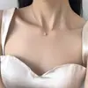Collar de Diamante Único con Forma de Gota de Agua, Acero de Titanio Chapado en Oro de 18K, No se Desvanece, Cadena de Clavícula Simple y Exquisita con un Diseño Único