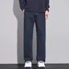 Nova coleção outono/inverno 2026: calças casuais masculinas, estilo reto de corte solto, design moderno americano, calças compridas simples e versáteis para homens