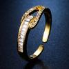 Anillo geométrico distintivo de moda hueca para mujer, diseño de estilo frío, sencillo, para dedo índice, joyería de mano