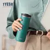 Tyeso Taza Portátil de Prensa Francesa Cafetera de Infusión en Frío Infusor de Té Olla con Filtro de Presión para Oficina Taza Térmica Aislada 304