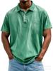 2026 Site Independente da Amazon Transfronteiriço Masculino Retrô Lavado Algodão Puro Casual Versátil Manga Curta Botão Camisa