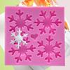 Amazon Molde de Silicona para Fondant de Copo de Nieve Navideño de 4 Piezas DIY Hecho a Mano Decoración de Pastel de Chocolate Molde para Hornear