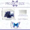 Una Variedad de Adhesivos de Mariposa 3D Cuidadosamente Seleccionados para Decoración de Ambiente Festivo en el Hogar, Adhesivos de Mariposa Autoadhesivos, un Paquete de 50 Piezas