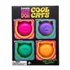 Stock Transfronterizo Needoh Teenie Gatos Geniales - Suave y Lindo Set de Mini Juguetes para la Punta del Dedo de Gato