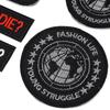 Logo bordado bordado em computador adesivos de tecido logo de marca de alta tecnologia adesivos decorativos para jaqueta de plumas roupas calças adesivos de remendo rasgado