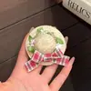 Lindo Pasador de Sombrero de Paja con Lazo, Estilo Dulce para Niñas, Pin para Flequillo, Estilo Bosque, Alto Valor Estético, Pasador Versátil