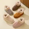 Pantuflas de Algodón para Mujer con Cubierta para el Talón, Nuevo Modelo Invierno 2026, Uso en Interiores del Hogar, Suela Gruesa, Antideslizantes, Botas de Nieve para Exteriores para Mujer