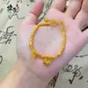 Pulsera de Oro Arenoso Estilo Similar a Xiaohongshu, Oro Antiguo Roto, Nuevo Estilo Dorado Roto Estilo Chino Nuevo Joyería de Mano