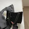 Bolsa de axila feminina transfronteiriça 2026 nova de verão requintada bolsa de ombro com corrente padrão diamante bolsa tote transversal de grande capacidade