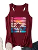 Amazon eBay Estación Independiente Moda Personalidad Verano Divertido Nuevo Verano Sol Palmera Letra Chaleco Pequeño