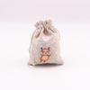 Bolsa de algodón con cordón para Navidad, venta al por mayor, para dulces, bocadillos, manzanas, regalo de Navidad