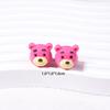 Accesorios de joyería de resina con forma de oso de fresa 3D, para hacer tú mismo, con pegamento en crema, funda para teléfono móvil, horquilla, cabeza, cuerda, marco de fotos, adornos colgantes