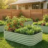 Frete grátis caixa de flores de liga de alumínio para cultivar vegetais, vaso de flores de jardim, canteiro de vegetais de liga de alumínio para jardim externo