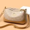 2024 Nova Bolsa Feminina de Couro Macio Bolsa de Ombro de Alta Qualidade Grande Capacidade Bolsa Feminina de Meia-idade Bolsa de Mãe Simples e Combinada Bolsa Crossbody